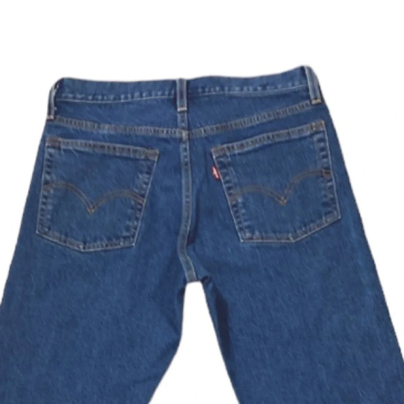 Levi's Blue Medium Wash Button Button Fly Wedgie Icon Fit Ankle Jeans Size 27 - Picture 4 of 10